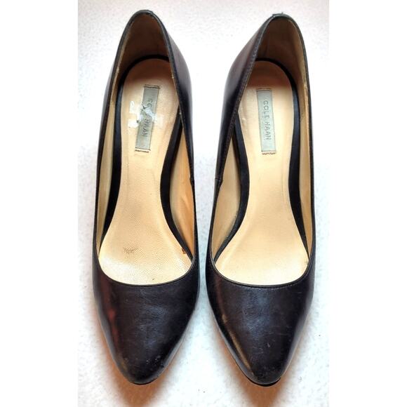 Cole Haan Grand OS Womens Black Leather Pumps Heels 6B Girl Boss Corpcore - Picture 1 of 8